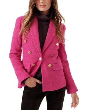 J.McLaughlin Genevieve Wool-Blend Blazer - Pink