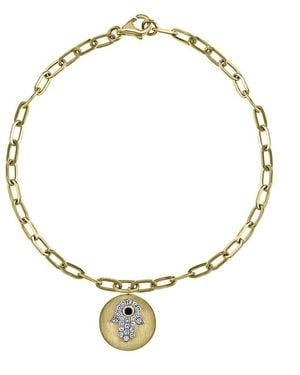 Effy Fine Jewelry 14K 0.15 Ct. Tw. Diamond & Sapphire Bracelet - Metallic