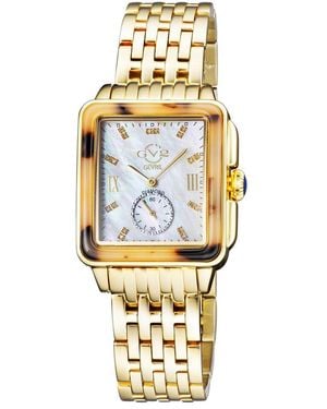 Gv2 Bari Tortoise Diamond Watch - Metallic