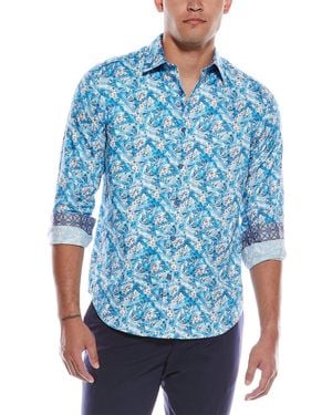 Robert Graham Marston Classic Fit Woven Shirt - Blue