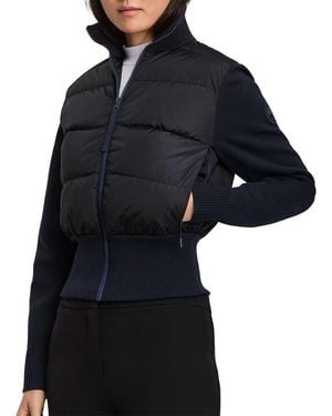 Canada Goose Hybridge Wide Quilt Knit Down Jacket - Blue
