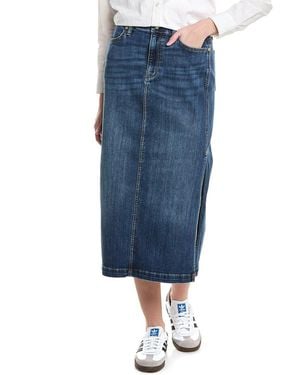 7 For All Mankind Midi Skirt - Blue