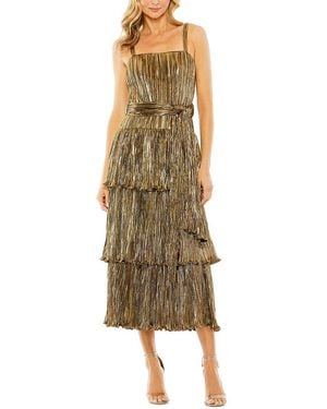 Mac Duggal Ruffle Tiered Buckle A-Line Gown - Multicolour