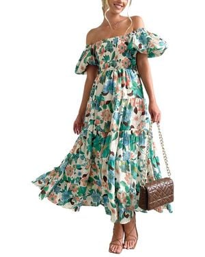 TAZGA Midi Dress - Green