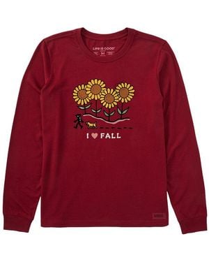 Life Is Good. Crusher T-Shirt - Red