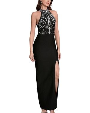 Ariele Tesoro Embellished Maxi Dress - Black