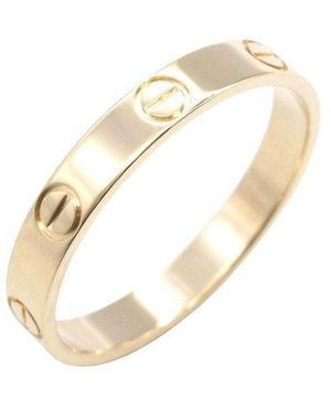 Cartier 18K Rose Mini Love Ring (Authentic Pre-Loved) - Metallic
