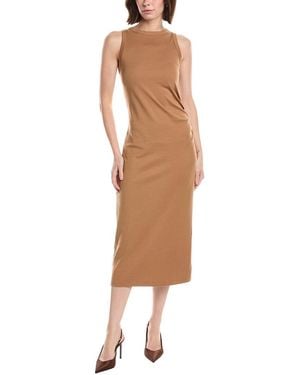 Vince Side Drape Tank Dress - Natural