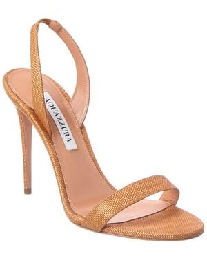 Aquazzura Logo Leather Sandal - Pink