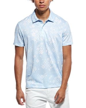 Vintage Summer Performance Tech Polo Shirt - Blue