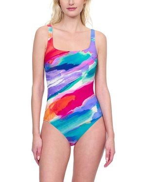 Gottex Square Neck One-Piece - Blue