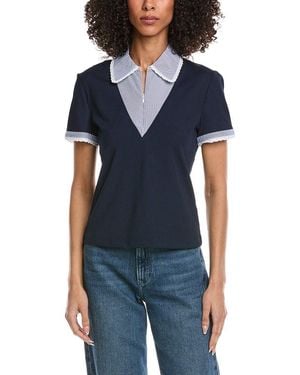 Nicole Miller Woven Top - Blue
