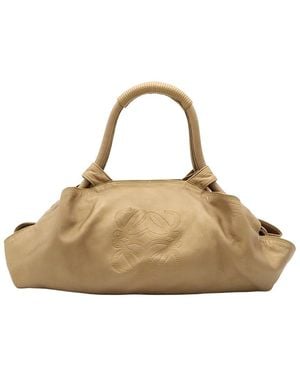 Loewe Others Anagram Nappa Aile Handbag (Authentic Pre-Loved) - Natural