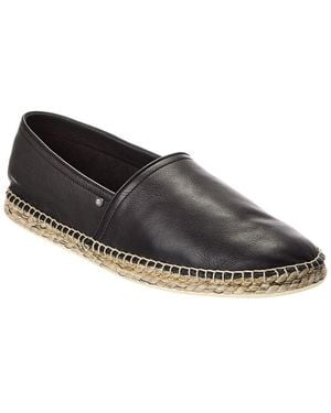 Ferragamo Leather Espadrille - Black