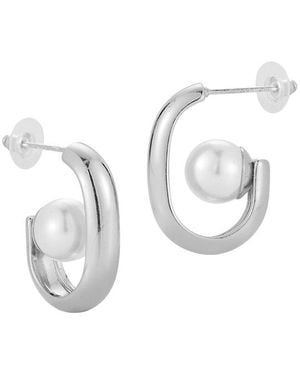 Glaze Jewelry Plated Earrings - White