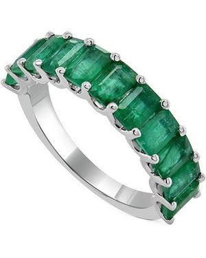 Sabrina Designs 14k 3.18 Ct. Tw. Emerald Half-eternity Ring - Green