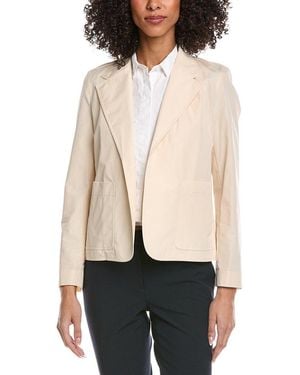 Lafayette 148 New York Cropped Boyfriend Blazer - Natural