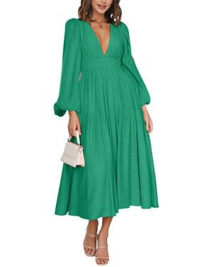 LEON GORI Midi Dress - Green