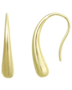 Adornia 14K Plated Tear Wire Drops With Stoppers - Metallic