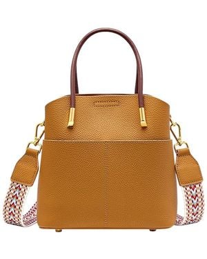 Adele Berto Leather Tote - Brown