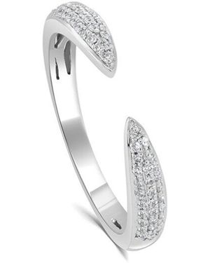 Sabrina Designs 14k 0.18 Ct. Tw. Diamond Cross Over Ring - White