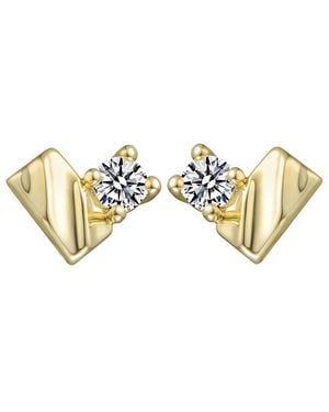 Genevive Jewelry 14K Diamond Cz Earrings - White