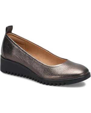 Comfortiva Dillon Leather Flat - Grey