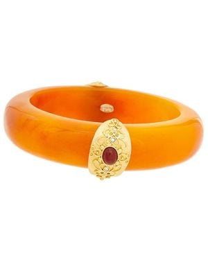 Kenneth Jay Lane Plated Bangle Bracelet - Orange