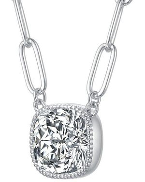 Rachel Glauber Diamond Cz Chain Necklace - White