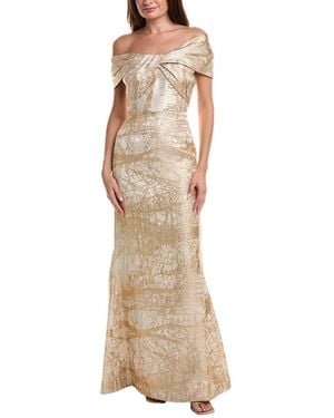 Teri Jon Embellished Maxi Dress - Natural