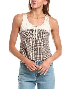 7021 Tie Neck Top - Grey