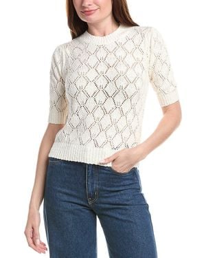 Isla Piper Pointelle Knit Top - White