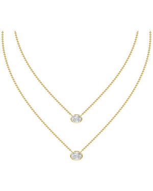Lab Grown Diamonds 14K 2.66 Ct. Tw. Lab-Grown Diamond Necklace - Metallic