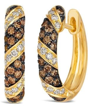 Le Vian 14K 0.92 Ct. Tw. Diamond Hoop Earrings - Metallic