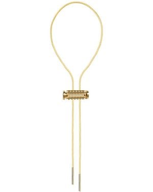Gabi Rielle 14K Over Cz Adjustable Bolo Necklace - White
