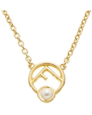 Fendi F Is Necklace - Metallic