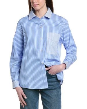 Hudson Jeans Oversized Button Down Shirt - Blue