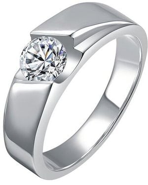 Genevive Jewelry Rachel Glauber Plated Cz Ring - White