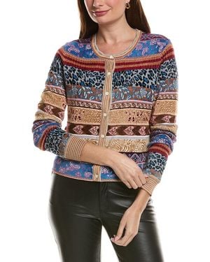 tyler boe Daniella Novelty Stitch Cardigan - Gray
