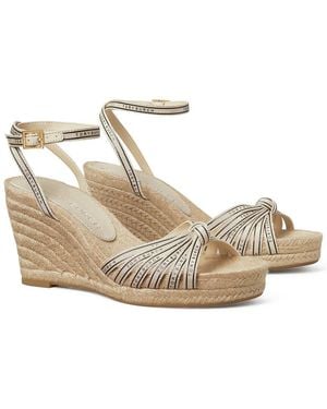 Tory Burch Tory Ribbon Wedge Espadrille - White