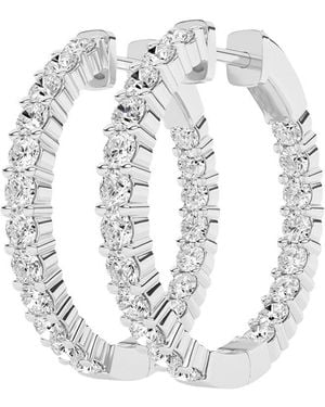 Lab Grown Diamonds 14K 2.00 Ct. Tw. Lab-Grown Diamond Hoops - White