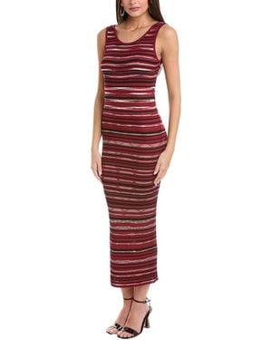 Missoni Ribbed Knit Maxi Dress - Red