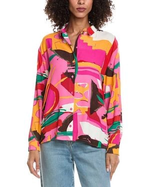 Pom Long Sleeve Shirt - Red