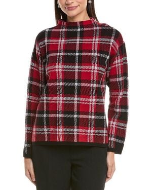 Jones New York Funnel Mock Neck Jumper - Red