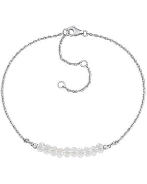 Rina Limor 0.73 Ct. Tw. Topaz Bead Bar Bracelet - White