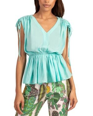 Trina Turk Floral Top - Blue