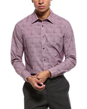 Report Collection 4-Way Printed Woven Sport Shirt - Purple