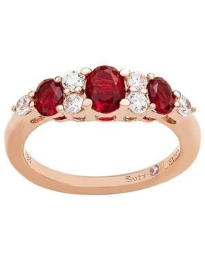 Suzy Levian CZ Jewelry Suzy Levian Cz Anniversary Ring - Pink