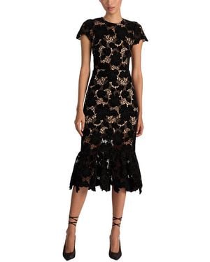 Alice + Olivia Clover Open Back Midi Dress - Black
