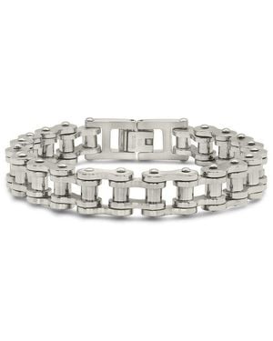 Sterling Forever Rhodium Plated Bolt Chain Watch Band - White